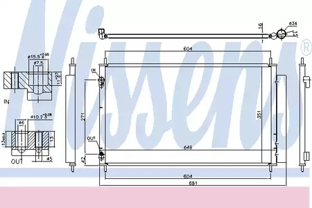 Конденсатор, кондиционер - Nissens 940489