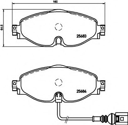 Колодки тормозные дисковые | перед | - Hella 8DB 355 020-191