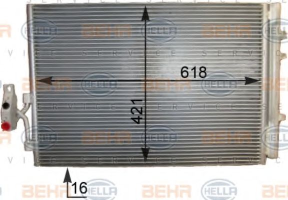Конденсатор, кондиционер - Hella 8FC 351 343-181