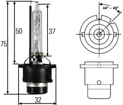 Лампа накаливания, основная фара, Лампа накаливания - Hella 8GS 007 949-311