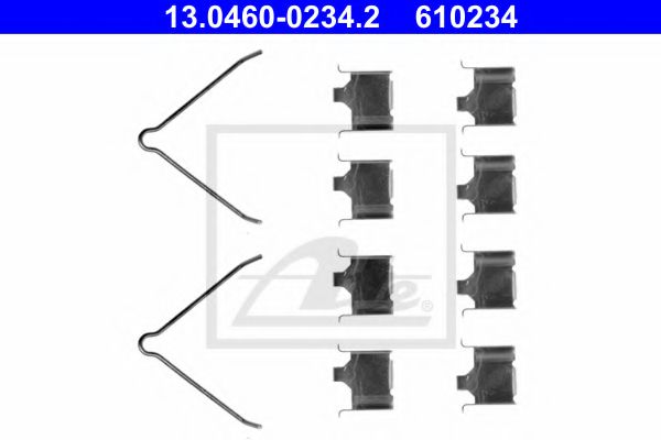 Комплектующие, колодки дискового тормоза - ATE 13.0460-0234.2