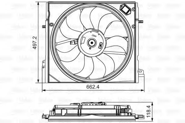 Вентилятор, охлаждение двигателя - Valeo 696583