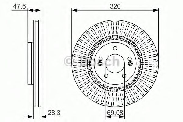 Диск тормозной | перед | - Bosch 0 986 479 A21