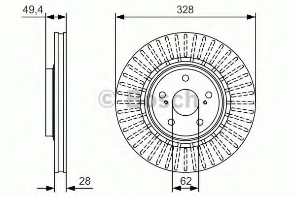 Диск тормозной | перед | - Bosch 0 986 479 T00