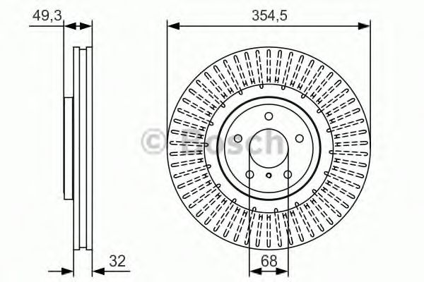 Диск тормозной | перед | - Bosch 0 986 479 T02