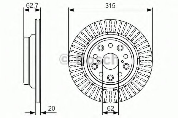 Диск тормозной | зад | - Bosch 0 986 479 T06