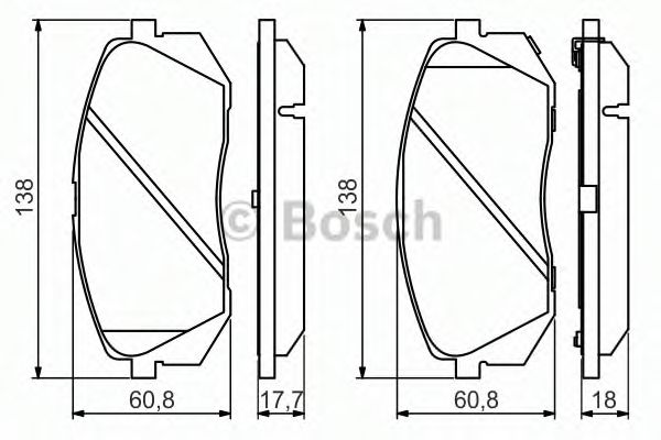 Колодки дисковые передние i40 CW 1.6GDi 1.7CRDi 2.0gdi 11 - Bosch 986494559