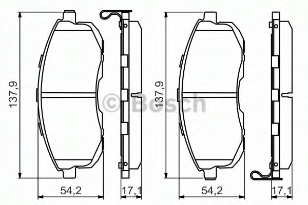 Колодки тормозные дисковые | перед | - Bosch 0 986 494 572