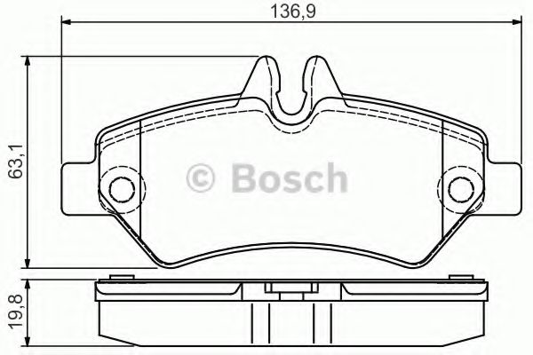 Колодки тормозные дисковые | зад | - Bosch 0 986 495 100