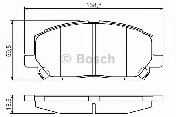 Комплект тормозных колодок дисковый тормоз перед Bosch 0 986 495 126 LEXUS RX 5723₽