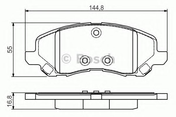 Колодки тормозные дисковые | перед | - Bosch 0 986 495 170