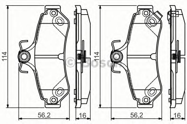 Колодки тормозные дисковые | зад | - Bosch 0 986 495 173