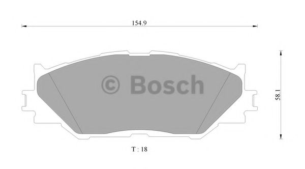 Комплект тормозных колодок, дисковый тормоз - Bosch 0 986 AB4 584