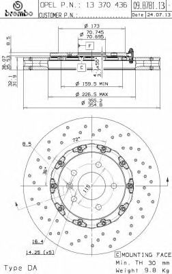 Диск тормозной Floating | перед | - Brembo 09.B781.13