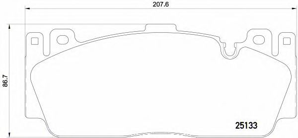 Колодки тормозные дисковые | перед | - Brembo P 06 079