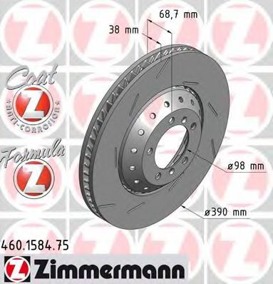 Тормозной диск - Zimmermann 460.1584.75