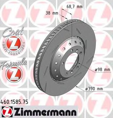 Тормозной диск - Zimmermann 460.1585.75