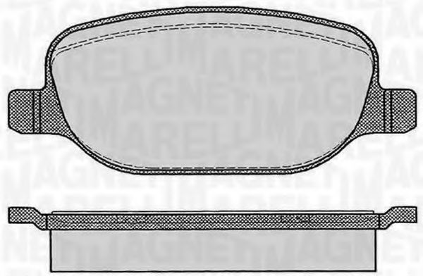 Комплект тормозных колодок, дисковый тормоз - Magneti Marelli 363916060114