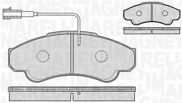 Колодки тормозные дисковые | перед | - Magneti Marelli 363916060187