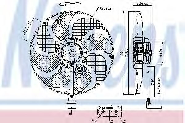 Вентилятор, охлаждение двигателя - Nissens 85690