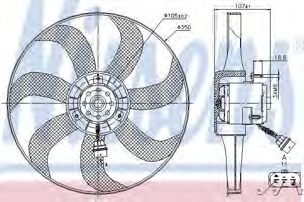 Вентилятор, охлаждение двигателя - Nissens 85725