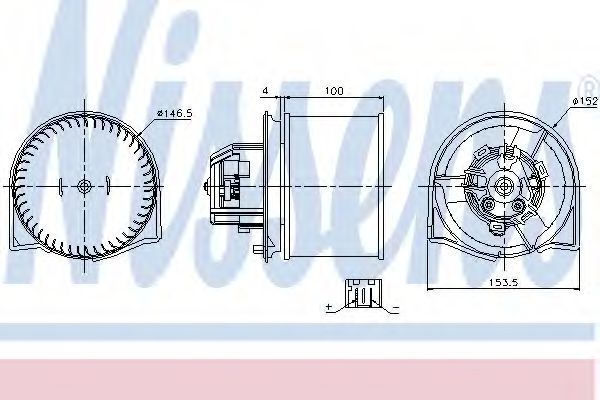 Вентилятор салона - Nissens 87026