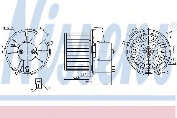 Вентилятор салона - Nissens 87092