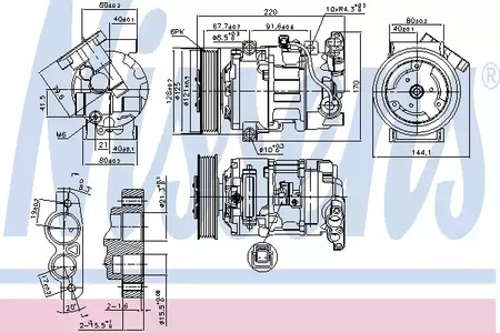 Компрессор кондиционера - Nissens 890044