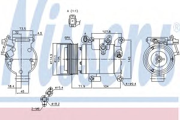 Компрессор, кондиционер - Nissens 890045