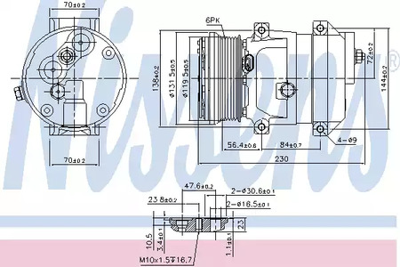 Компрессор, кондиционер - Nissens 890050