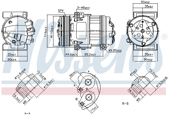 Компрессор, кондиционер - Nissens 890055