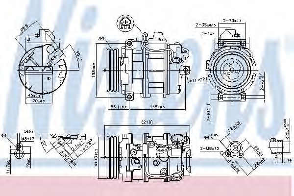 Компрессор кондиционера - Nissens 890069