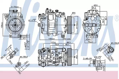 Компрессор, кондиционер - Nissens 890070