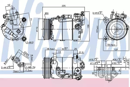 Компрессор, кондиционер - Nissens 890098