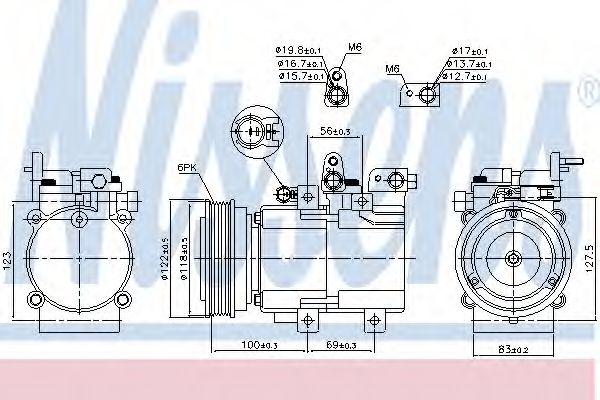 Компрессор, кондиционер - Nissens 890130