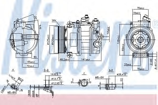 Компрессор кондиционера - Nissens 890140