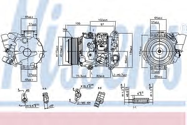 Компрессор, кондиционер - Nissens 890142