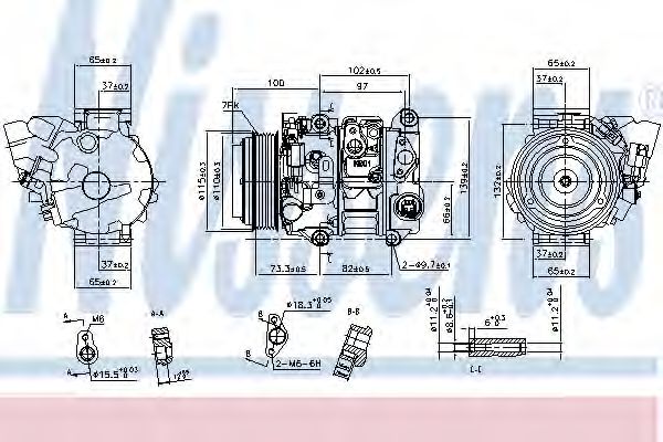Компрессор, кондиционер - Nissens 890143