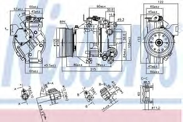 Компрессор кондиционера - Nissens 89443