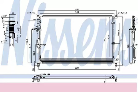 Конденсатор, кондиционер - Nissens 940451