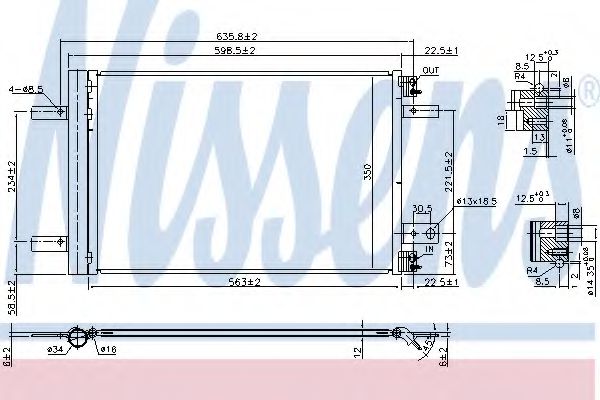 Радиатор кондиционера - Nissens 940458