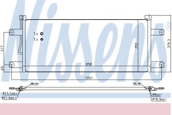 Конденсатор, кондиционер - Nissens 940543
