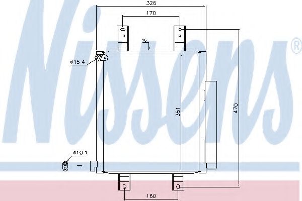 Конденсатор, кондиционер - Nissens 940554