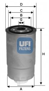 Фильтр топливный - Ufi 24.528.01