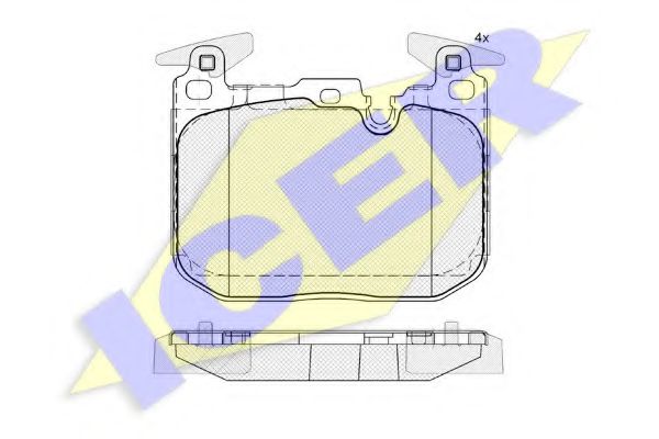 Комплект тормозных колодок, дисковый тормоз - Icer 182093-203
