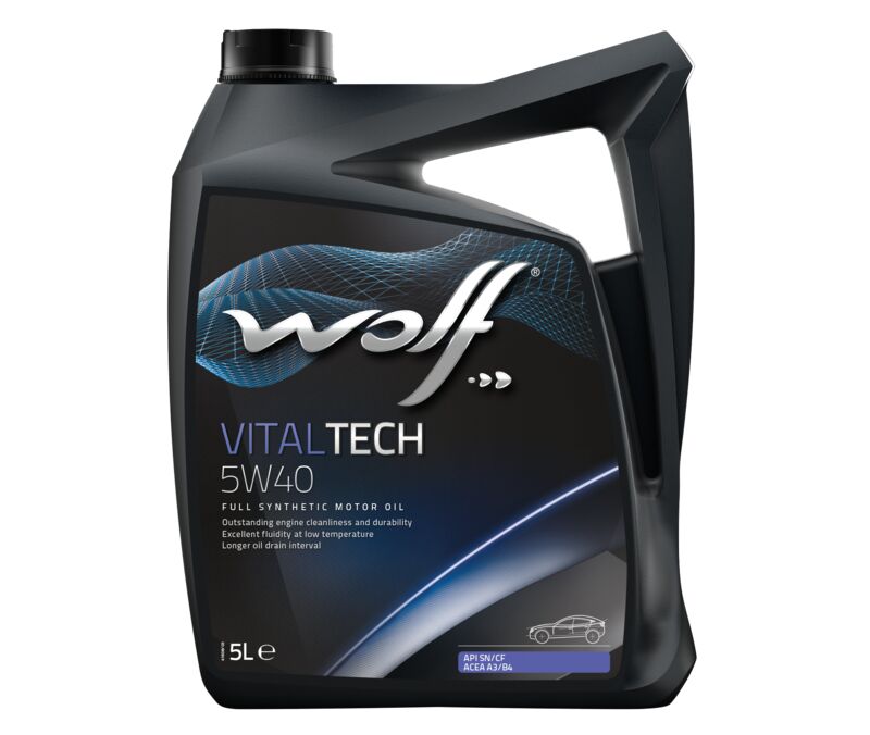 Масло моторное синтетическое Vitaltech 5w-40 5л - Wolf 8311291