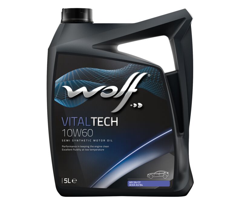 Масло моторное полусинтетическое Vitaltech 10w-60 5л - Wolf 8314926