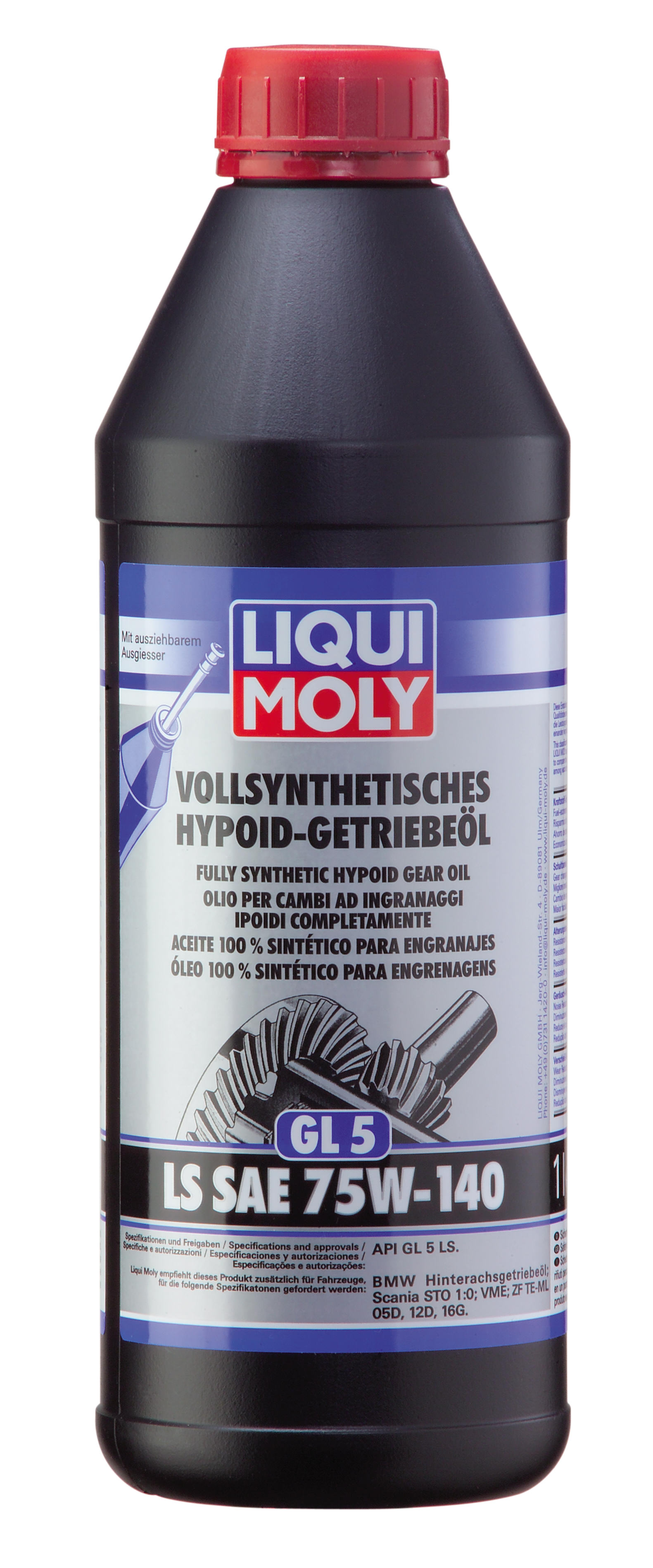 Снят, замена 8038 75W-140 Vollsynthetisches Hypoid-Getriebeoil GL5 LS 1л (НС-синт.транс.масло) - Liqui Moly 4421