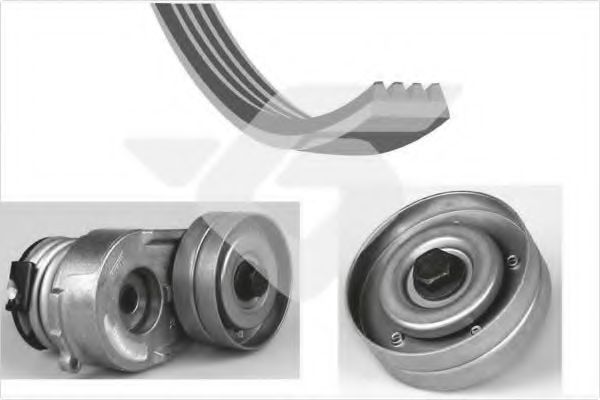 Поликлиновой ременный комплект - Hutchinson KHV 221