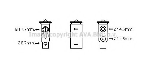 Расширительный клапан, кондиционер - AVA DN1380